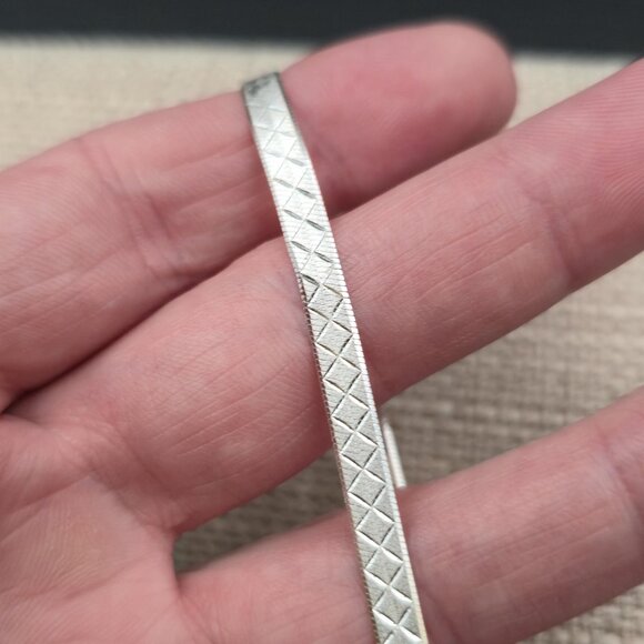 8 Inch Sterling Silver Diamond Cut Patterns Chain Bracelet B955 - Picture 3 of 7